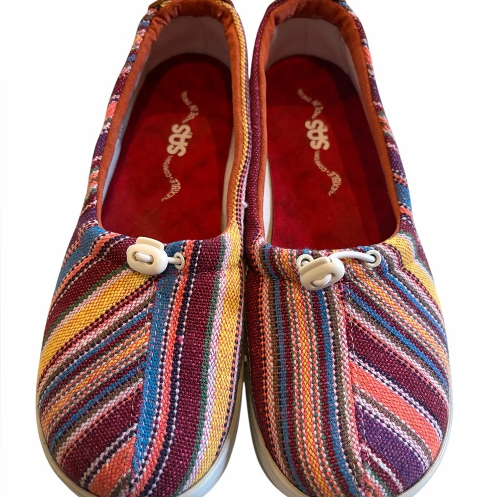 SAS Funk Active Slip-On in Lava Stripe Colorway - Picture 2 of 9